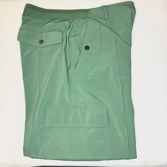 Athleta Venice High Rise Wide Leg Cargo Pants Green Size 8 - Picture 10 of 12